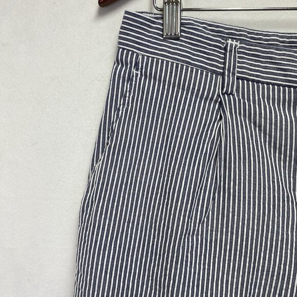 Vince Pleated Stripes Seersucker Shorts Mens Size 32 Gray-White Puckered Texture - Picture 10 of 16